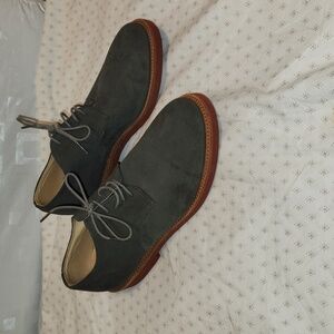 NWOT Walk-Over Derby gray suede men's lace-up shoes sz 10